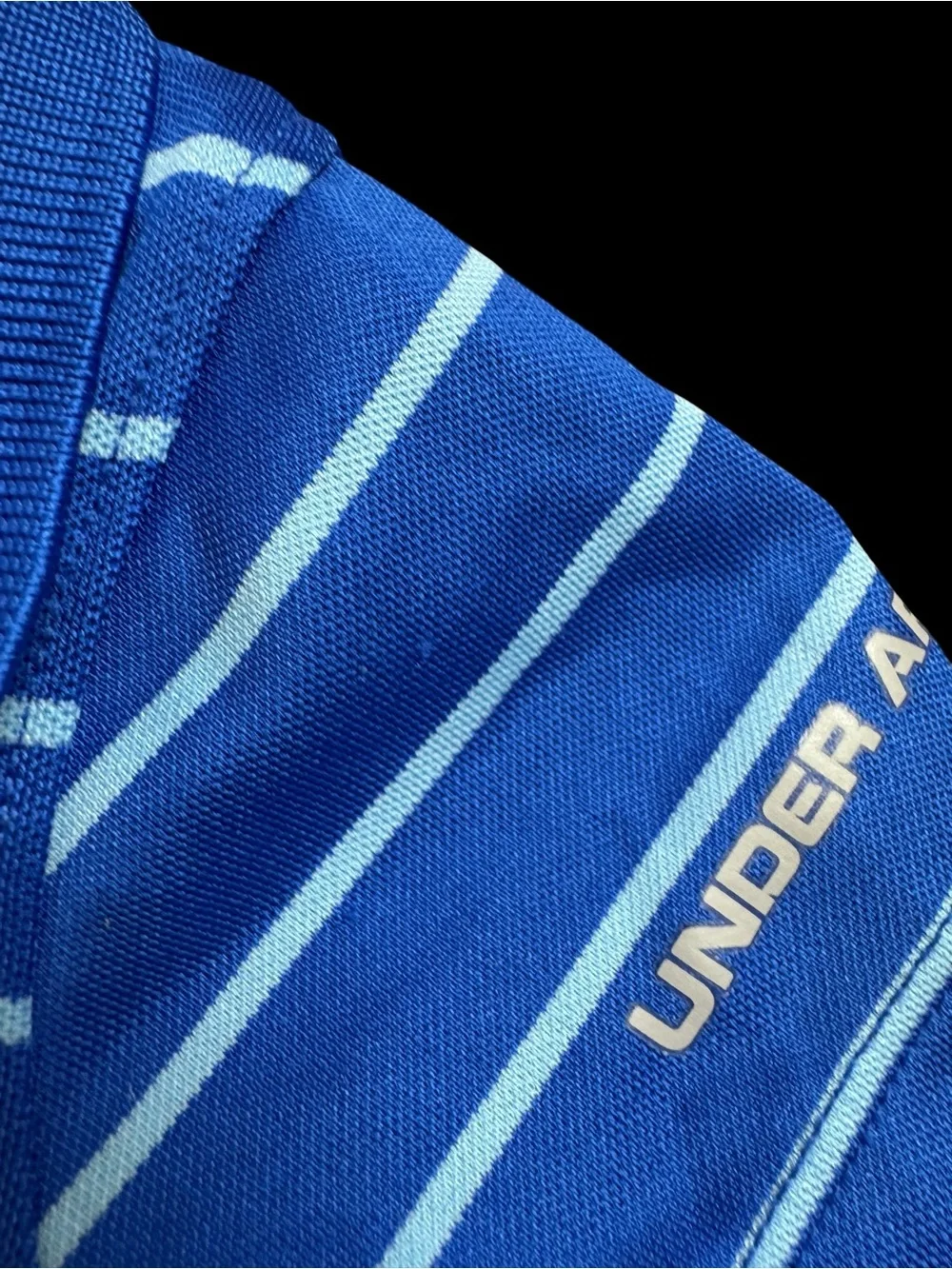 Under Armour Royal Blue & White Striped Polo Baby Bodysuit